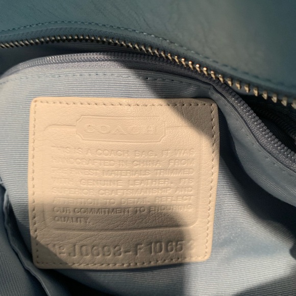 Authentic Coach Blue waves patchwork Bag - Picture 5 of 5